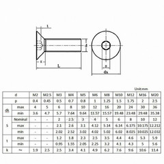 20pcs M3 Countersunk Screws Anodized 6063 Aluminum Hex (Option Length / Color)