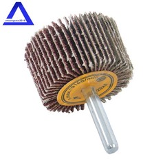 Aluminum Oxide Shank Mounted Flap Wheels, 1-1/2″ × 1″ × 1/4″, 60 Grit (5 Pack)