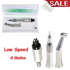 Dental Low Speed Handpiece /Kit Contra Angle Straight Air Motor 2/4Hole YX23
