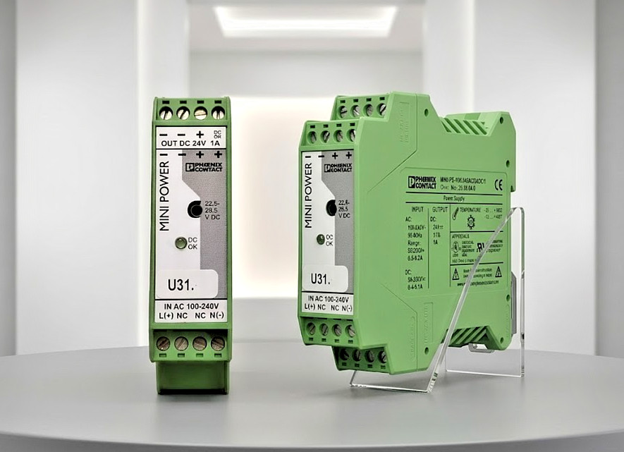 Phoenix Contact MINI-PS-100-240AC/24DC/1 Power Supply 24V 1A DIN Rail 2938840