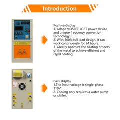 15KW High Frequency Induction Heater Furnace 30-100 KHz Stable Melting Furnace