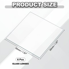 50x50mm Glass Streak Plate, 6pcs Lab Glass Slides Microscope Glass Slides