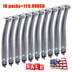 10pcs Dental High Speed Handpiece Turbine 4 Holes NSK Pana Max Style Clean Head