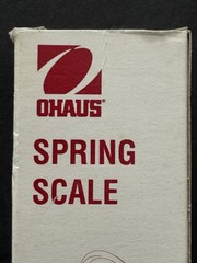 Vintage Ohaus Spring Scale 8008 In Box USA Made Grams Newtons Dental Lab Hook
