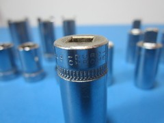 12-piece DURO CHROME Vintage 1/4” – Drive Specialty Socket Set * USA *
