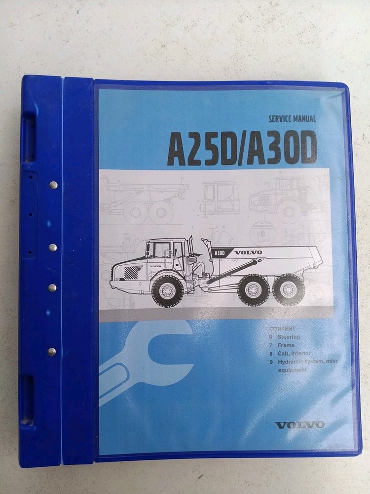 VOLVO A25D A30D Sec.6-9 DUMP TRUCK HYDRAULICS STEERING CAB SERVICE REPAIR MANUAL
