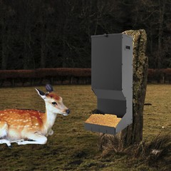 Hanging Deer Feeder Automatic Feed Dispenser With Waterproof Lid For Wildlife