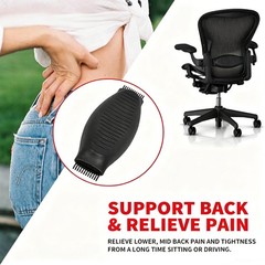 Black Lumbar Back Support Pad Size B For Herman Miller Aeron Chair Plastic New