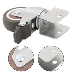 4 Pcs 2″ Casters U-Shaped Bracket Furniture Wheels (2 with brake&2 without)
