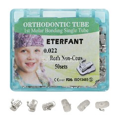 ETERFANT Dental Orthodontic Buccal Tubes 1st/2nd Molar Roth/MBT 018/022 Bondable