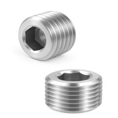 5 PCS 3/8″ NPT Male Pipe Plug Stainless Steel Pipe Plug Fitting Set Hex Count…