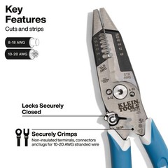 KLEIN TOOLS K12075 SLIM FORGED WIRE STRIPPER CUTTER CRIMPER NEW Electrical