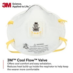 10 PCs 3M 8210V N95 Particulate Respirator Protective Dust Masks