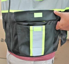 FX Two Tone HI-VIS Black Safety Vest with 4 Front Pocket (FXSV1001)
