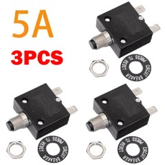 3x Universal 5-50 Amp Push Button Thermal Circuit Breaker 12-50V DC 125-250V USA