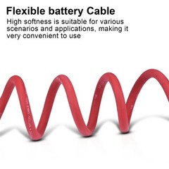 1/0 Gauge Battery Cable, 20ft Red + 20ft Black 1/0 Awg Pure Copper Wire Welding
