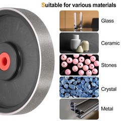 Diamond Lapidary Wheel 6 Inch x 1 Inch Arbor Hole 240 Grit with Reducer