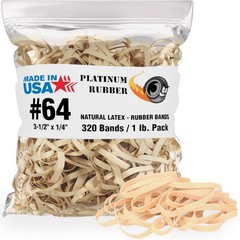 Rubber Bands #64 Postal Size 3.5in X 0.25in Heavy Duty Made in USA Office Home
