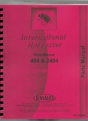 IH International 404 2404 Tractor Parts Manual Catalog