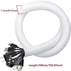 Split Braided Cable Sleeve Nylon Self Wrap Wire Loom Cord Management Protector