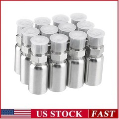 12 Pack Hydraulic Hose Fittings, 3/8″ I.D. Hose X 3/8″ NPTF Male and Protection