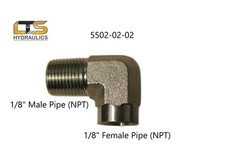 5502-02-02 Steel 1/8″ Male Pipe x 1/8″ Female Pipe 90 Deg Street Elbow Adapter
