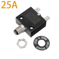 3x Universal 5-50 Amp Push Button Thermal Circuit Breaker 12-50V DC 125-250V USA