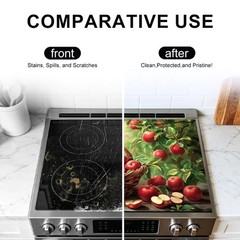 Apple Orchard Basket Stove Top Cover for Stove, 28.35×20.47″ Decorative Stove…