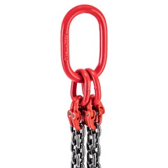 5/16″ Lifting Chain Sling G80 Spreader 4-Leg with Grab Hooks Tagged USA SALE!