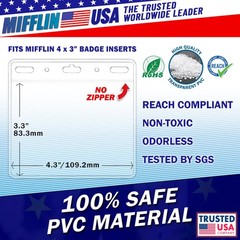Mifflin-USA Card Protector (4×3 Inch, Clear, Bulk 100 Pack) Quick 4×3″, Clear
