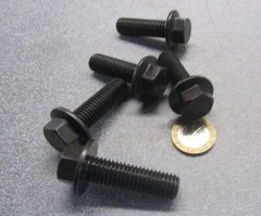 Flange Tap Bolt, Steel 10.9 Metric, FT, M12 x 1.75 x 40 mm Length, 20 Pc