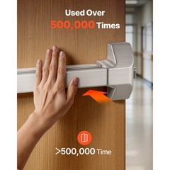 Uimoso Push Bar Exit Device with Dual Locking Bolt for 31″ Doors