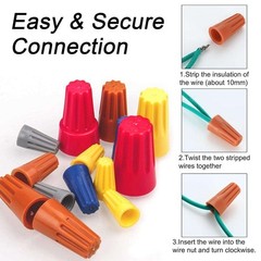 Variety of Twist-On Wire Connector Connection nut Barrel Screw RoHS UL Color LOT