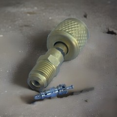 HVAC R32 Reverse Thread 1/4” Female, 1/4” Male Adapter For A2L R454B/R32 Tanks