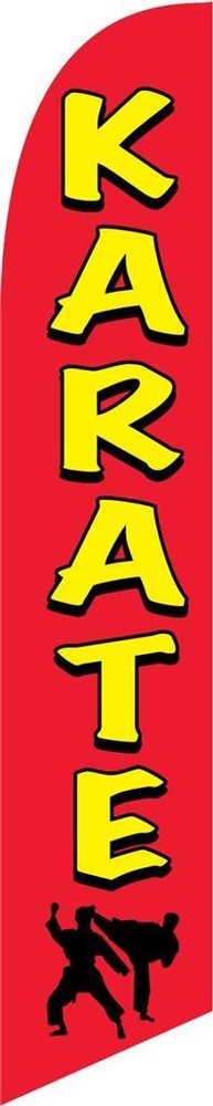 Karate 12ft Feather Banner Swooper Flag – FLAG ONLY