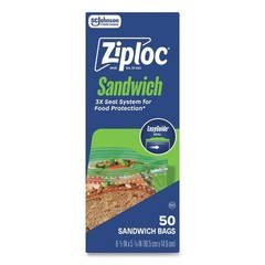 Ziploc 315882BX 1.2 mil. Resealable Sandwich Bags – Clear (40/BX) New
