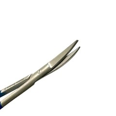 NEW GERMAN 5 IRIS SCISSORS 4.5″CURVED SUPERCUT DENTAL SURGICAL INSTRUMENT-BLUE