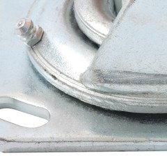 4 Pcs 4″ Side Brake Polyurethane Plate Casters, 3200 Pounds, Silver + Qrange
