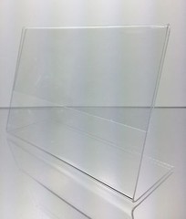 Dazzling Displays 5 Acrylic 6″ x 4″ Slanted Sign Holders