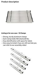 FixtureDisplays 18″ Blueprint File Hanging Clamps 16741-18IN’ B079M91JTP 12 Pack
