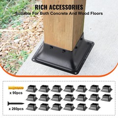 20Pcs 4×4 Post Base Brackets Heavy Duty for Standard Wood Post Anchor