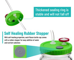 Upgraded Lliquid Culture Lid with Tubing for Media Extraction Standard Mason Jar