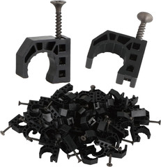 50 Pack 1/2″ Half Clamps J-Hook with Screws, PEX Clips J-Clamp for Tubing Pipe S