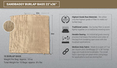 10 22×36 Burlap Bags, Burlap Sacks, Potato Sack Race Bags, Sandbags, Gunny Sack
