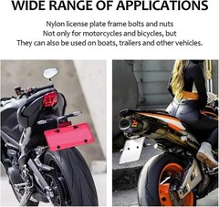16PCS Nylon Motorcycle License Plate Screws Frame Holder Bolts & Nuts Plastic