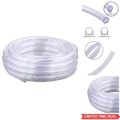 Clear Vinyl PVC Tubing 1/4 ID 3/8 OD Food Grade 10 Feet