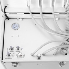 Portable Dental Delivery Unit Treatment Air Compressor Syringe Suction 4 Holes