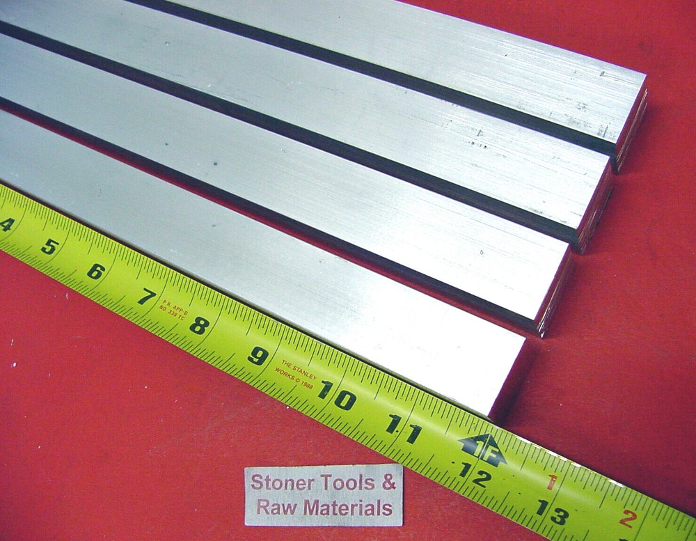 4 Pieces 3/4″ X 1″ ALUMINUM 6061 FLAT BAR 12″ long Solid Extruded Mill Stock New