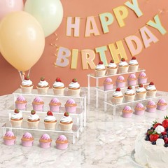 Acrylic Display Risers, 3 Tier Perfume Organizer 11.8 x 8.5 x 5.9 inches