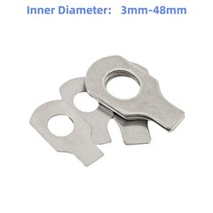 304 Stainless Steel Tab Washers Single Ear Locking Gasket Shim Inner Dia3mm-48mm